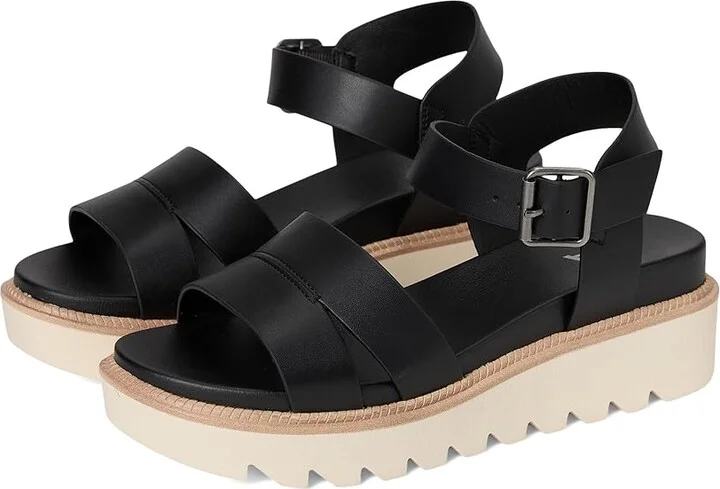 MIA Jovie Women's Sandals Black : 9 M, Faux Leather