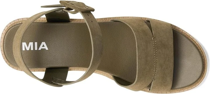 MIA Jovie Women's Sandals Khaki : 9 M, Faux Leather - Image 2