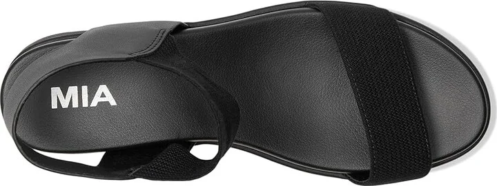 MIA Junia Women's Wedge Shoes Black : 8.5 M, Faux Leather - Image 2