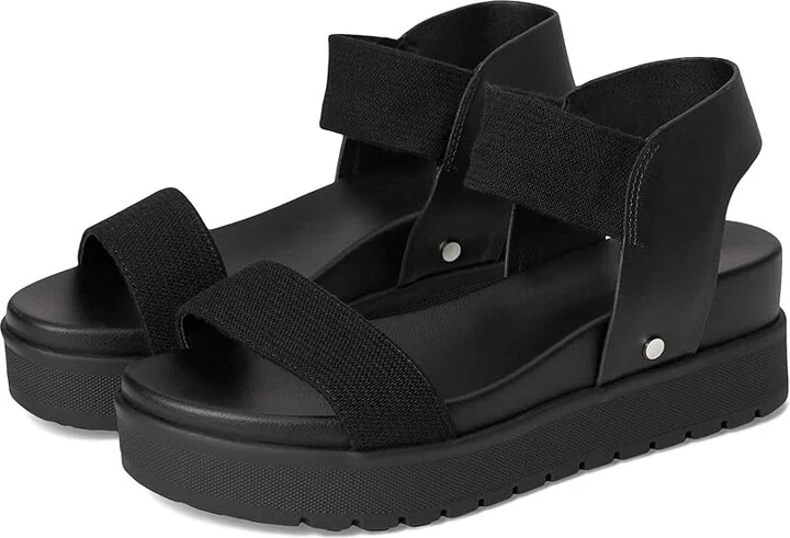 MIA Junia Women's Wedge Shoes Black : 8.5 M, Faux Leather