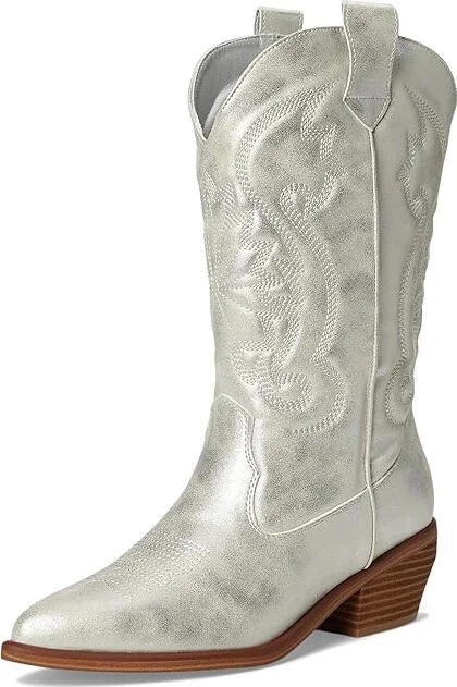 MIA Kelsha Women's Boots Silver : 7 M, Leather - Image 5
