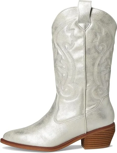 MIA Kelsha Women's Boots Silver : 7 M, Leather - Image 6