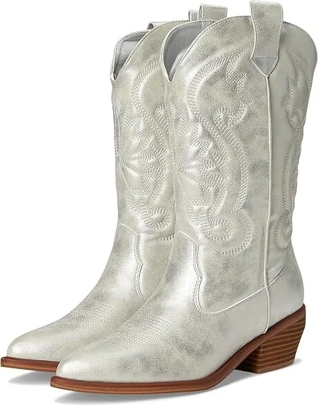 MIA Kelsha Women's Boots Silver : 7 M, Leather