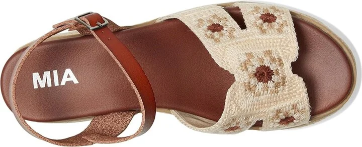 MIA Keva Women's Wedge Shoes Cognac/Bone : 8 M, Faux Leather - Image 2
