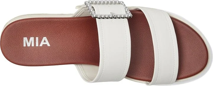 MIA Kika-P Women's Wedge Shoes White : 8.5 M, Faux Leather - Image 2