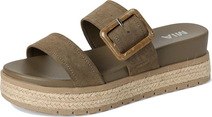 MIA Kika Women's Dress Sandals Khaki : 7.5 M, Faux Leather - Image 5