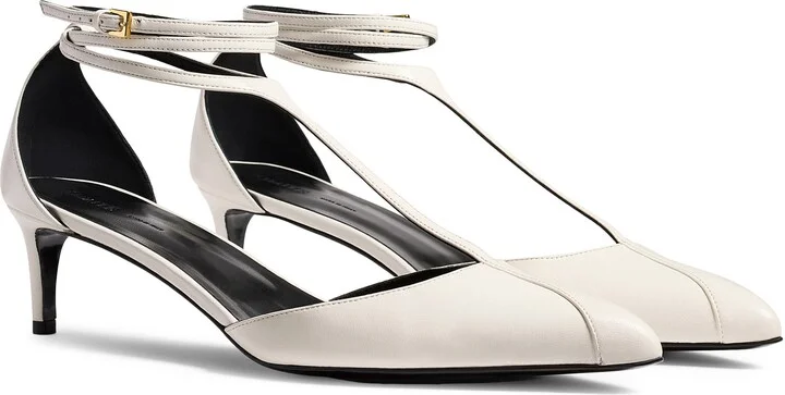 Mia Kitten Heel Pointed Toe T-Strap Pump
