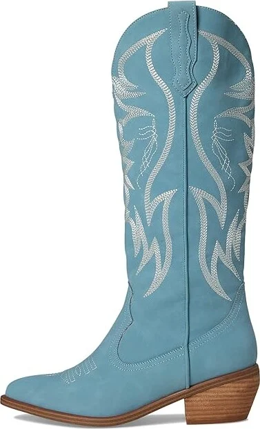 MIA Kyd Cowboy Women's Boots Dusty Turq/Ivory : 9 M, Synthetic - Image 6