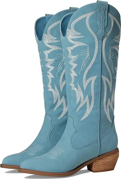 MIA Kyd Cowboy Women's Boots Dusty Turq/Ivory : 9 M, Synthetic