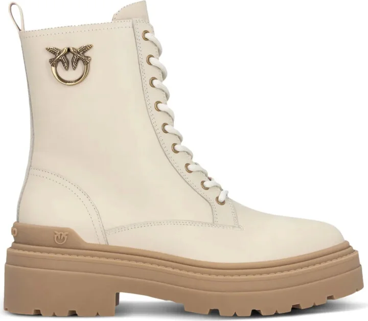 Mia leather combat boots
