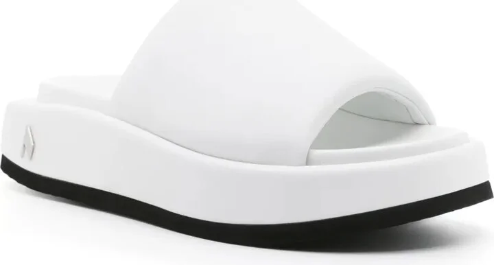 Mia leather flatform slides - Image 2