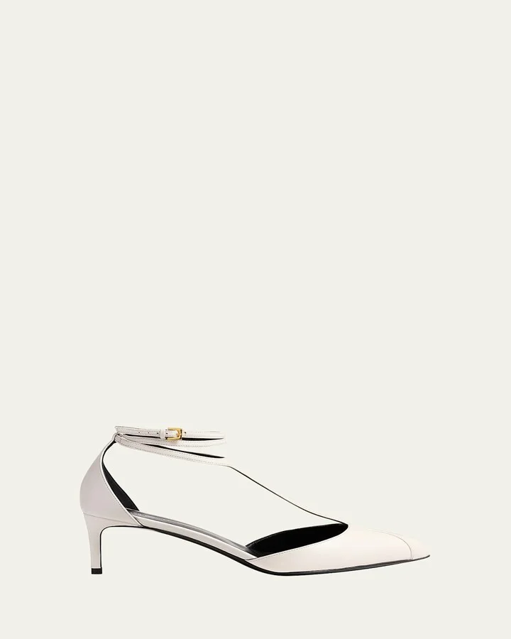 Mia Leather Kitten-Heel Pumps