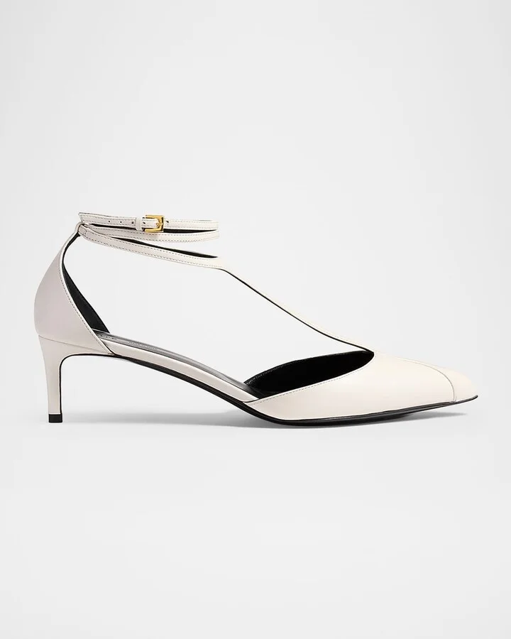 Mia Leather Kitten-Heel Pumps
