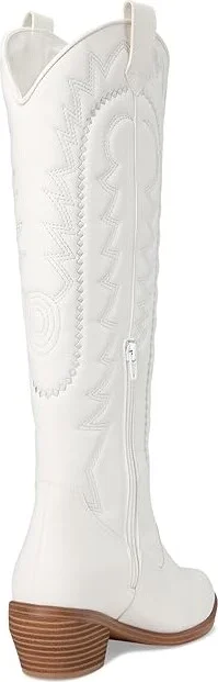 MIA Locklyn Cowboy Women's Boots White/Silver : 6.5 M, Synthetic - Image 4