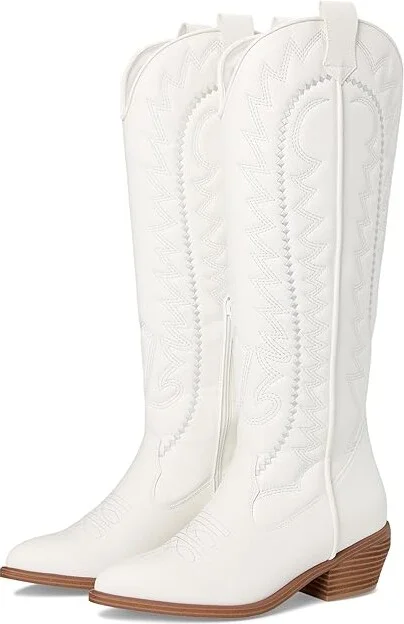 MIA Locklyn Cowboy Women's Boots White/Silver : 6.5 M, Synthetic