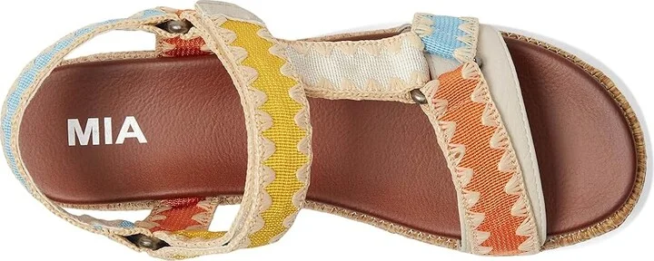MIA Malti Women's Wedge Shoes Coral/Blu/Yellow : 6.5 M, Synthetic - Image 2