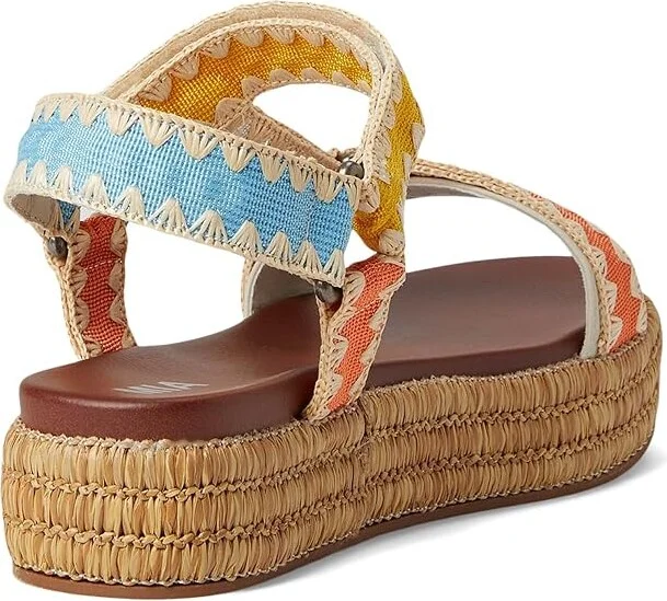 MIA Malti Women's Wedge Shoes Coral/Blu/Yellow : 6.5 M, Synthetic - Image 4