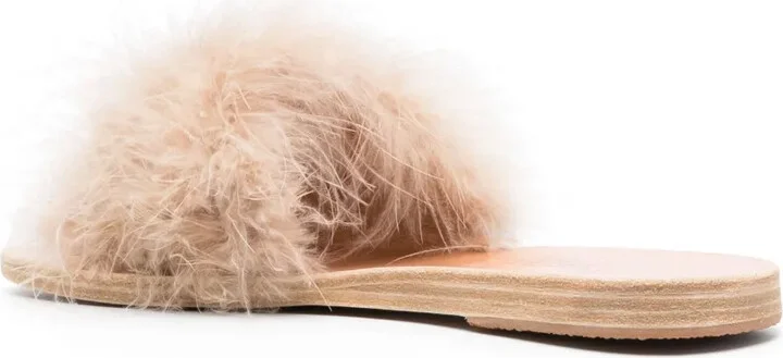 Mia Marabu flat feather sandals - Image 3