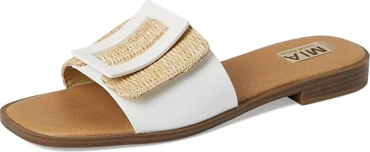 MIA MLE-Barbados Women's Sandals Natural/White : 6 M, Leather - Image 5