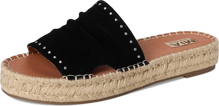 MIA MLE-Dahya Women's Wedge Shoes Black : 9 M, Suede - Image 5