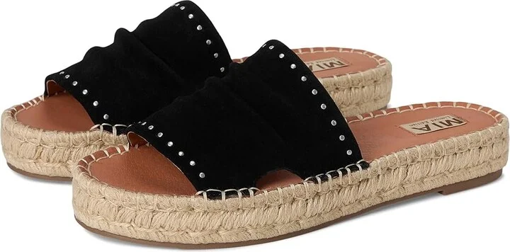 MIA MLE-Dahya Women's Wedge Shoes Black : 9 M, Suede