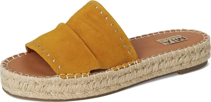 MIA MLE-Dahya Women's Wedge Shoes Mustard : 10 M, Suede - Image 5