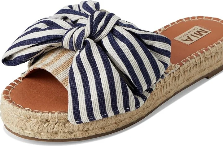 MIA MLE-Danielle Women's Dress Sandals Navy/Natural : 6.5 M, Canvas - Image 7