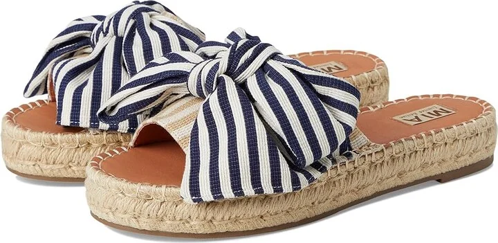 MIA MLE-Danielle Women's Dress Sandals Navy/Natural : 6.5 M, Canvas