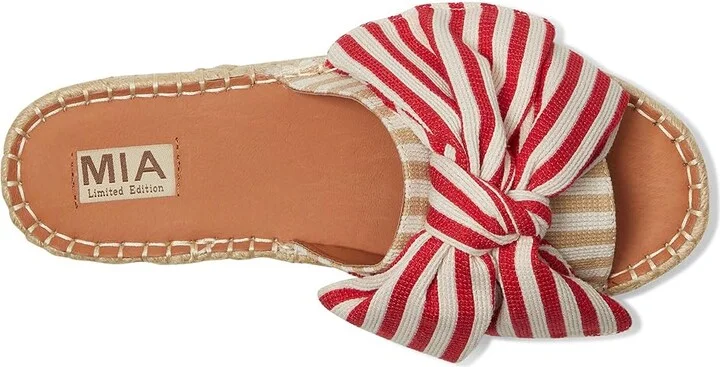 MIA MLE-Danielle Women's Dress Sandals Red/Natural : 8 M, Canvas - Image 2