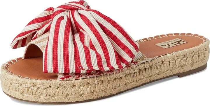 MIA MLE-Danielle Women's Dress Sandals Red/Natural : 8 M, Canvas - Image 5