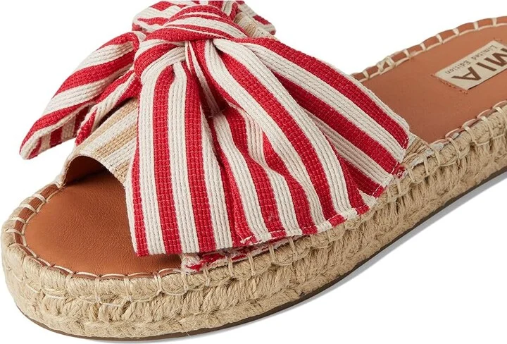 MIA MLE-Danielle Women's Dress Sandals Red/Natural : 8 M, Canvas - Image 7