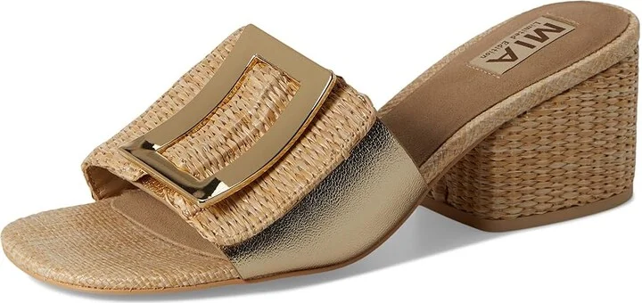 MIA MLE-Idania Women's Sandals Natural/Gold : 7.5 M, Leather - Image 5