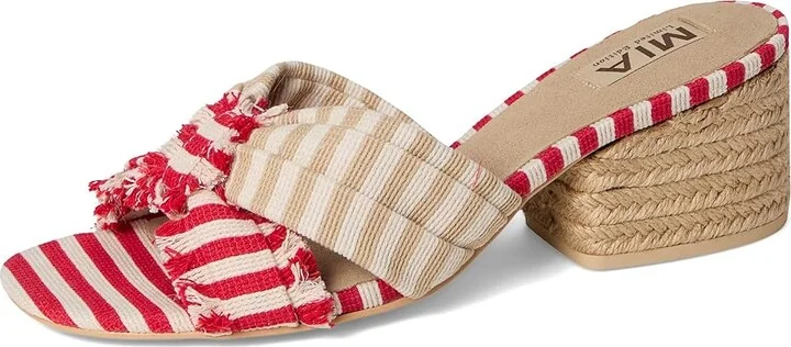 MIA MLE-Isandra Women's Dress Sandals Natural/Red : 6 M - Image 5
