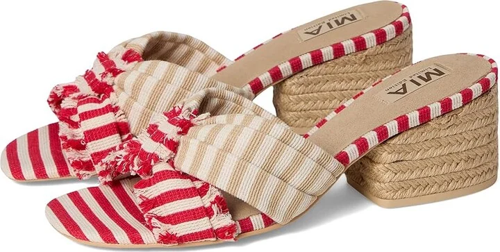 MIA MLE-Isandra Women's Dress Sandals Natural/Red : 6 M