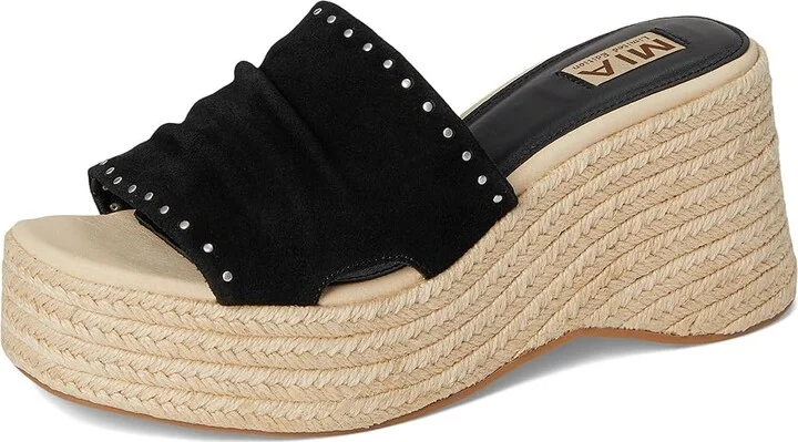 MIA MLE-Palmira Women's Wedge Shoes Black : 6.5 M, Suede - Image 5