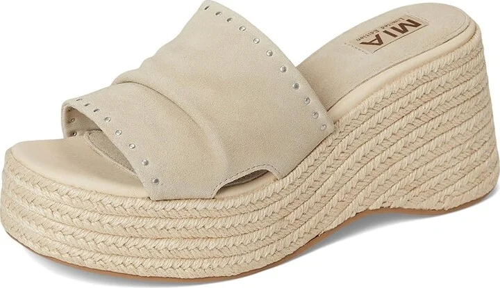 MIA MLE-Palmira Women's Wedge Shoes Black : 6.5 M, Suede - Image 11