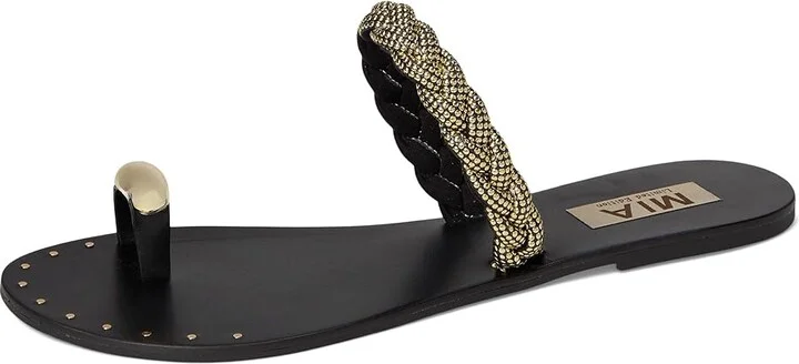 MIA MLE-Toya Women's Sandals Black : 9 M, Leather - Image 5