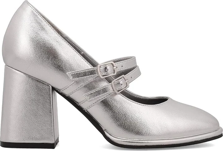 MIA Neela High Women's Heels Silver : 7.5 M, Leather - Image 5