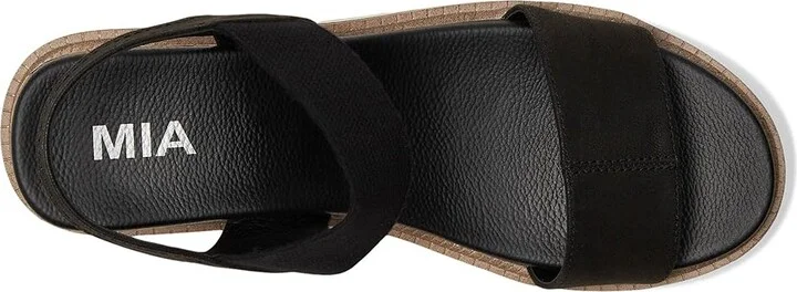 MIA Olany Women's Wedge Shoes Black : 8.5 M, Faux Leather - Image 2