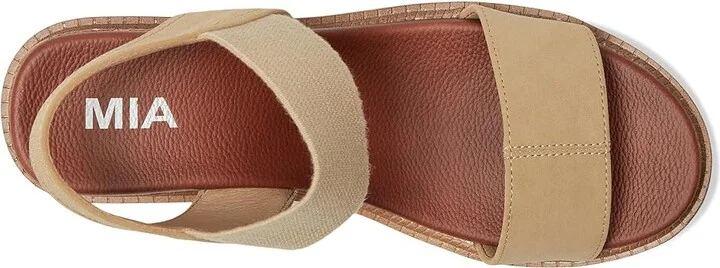MIA Olany Women's Wedge Shoes Natural : 9 M, Faux Leather - Image 2