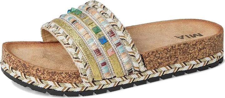 MIA Pailly Women's Wedge Shoes Gold : 7 M, Faux Leather - Image 5