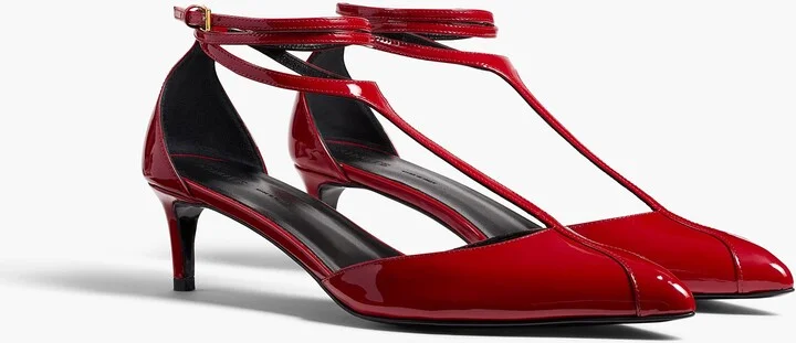 Mia Pump in Fire Red Patent Leather - Image 2