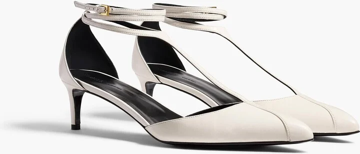 Mia Pump in Optic White Leather - Image 2