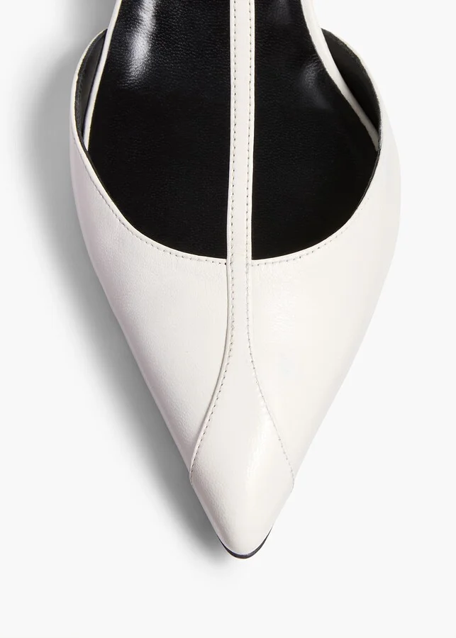 Mia Pump in Optic White Leather - Image 4
