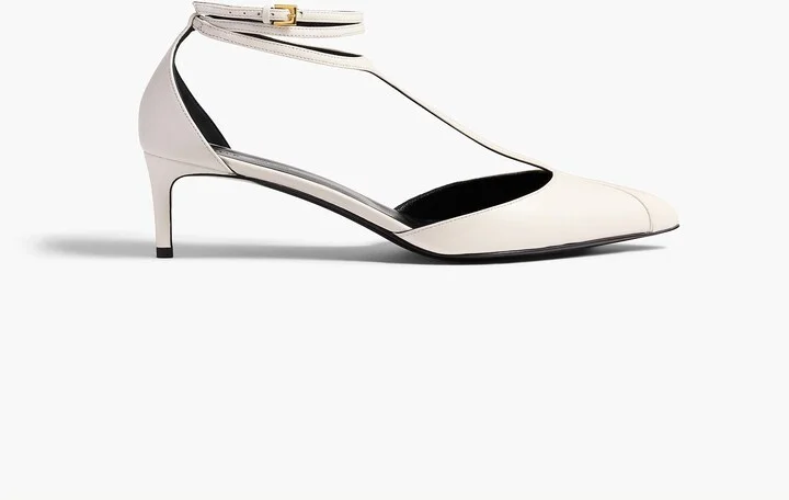 Mia Pump in Optic White Leather