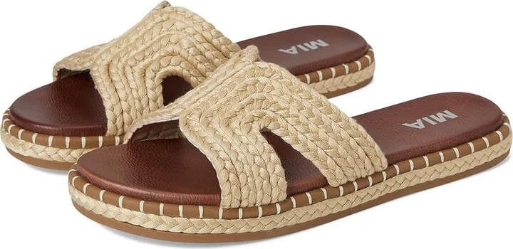 MIA Sirah Women's Sandals Natural : 7.5 M, Faux Leather