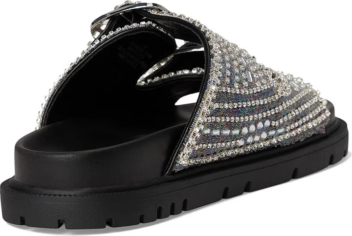 MIA Thora Women's Wedge Shoes Black/Silver : 6 M, Faux Leather - Image 4