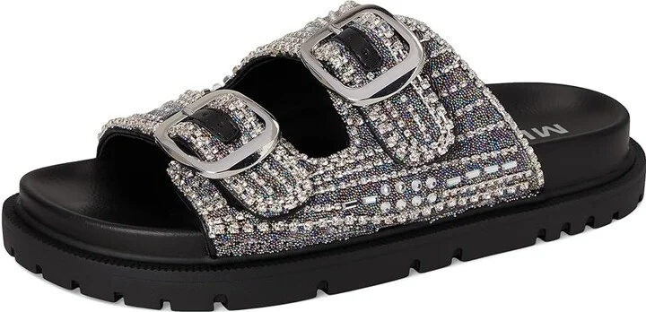 MIA Thora Women's Wedge Shoes Black/Silver : 6 M, Faux Leather - Image 5