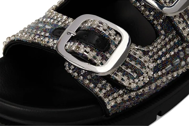MIA Thora Women's Wedge Shoes Black/Silver : 6 M, Faux Leather - Image 7