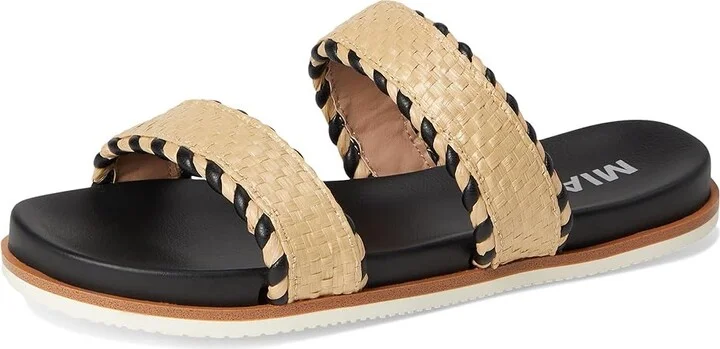 MIA Vella Women's Sandals Natural/Brown : 6.5 M, Faux Leather - Image 5